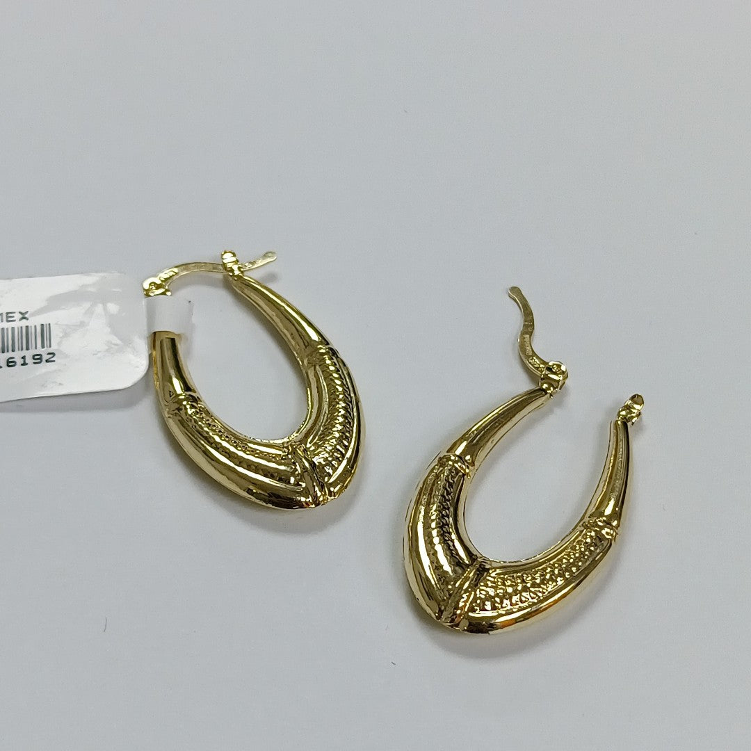 ARETES ARRACADAS ESTRIADAS 14K 2.7 GR (NUEVO)
