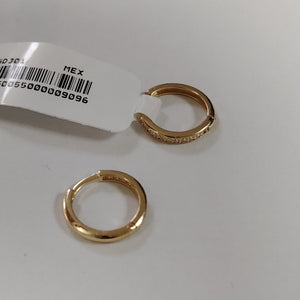 ARETES HUGGIES C CIRCONIA 14K 1.6 GR (NUEVO)