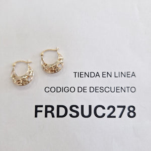 ARETES PAR ORO 10 K 1.1 GRMS (SEMINUEVO)