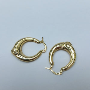 ARETES ARRACADAS ENTRELAZADAS 14K 2.5 GR (NUEVO)