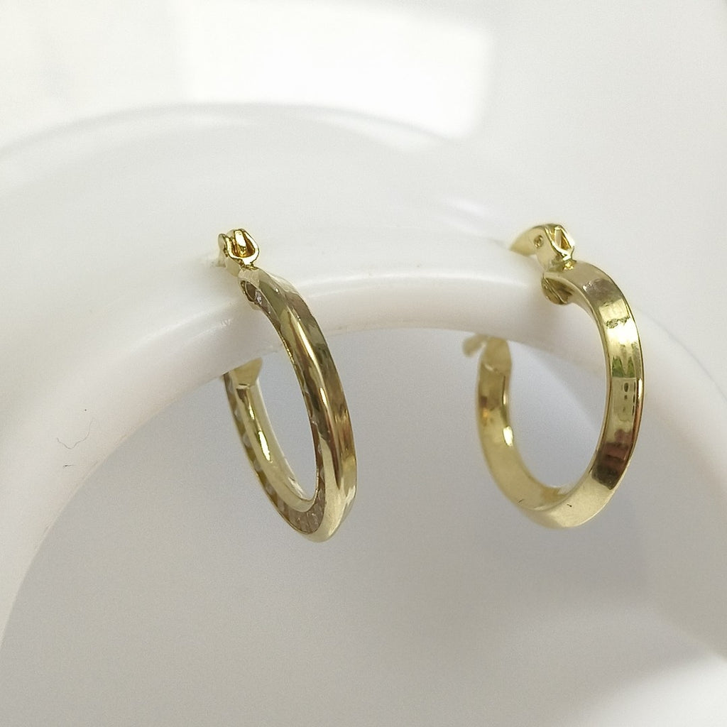 ARETES ARRACADAS CON CIRCONIAS 14K 2.3 GR (NUEVO)