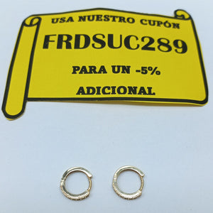 ARETES ARRACADAS CON CIRCONIAS 10K 1.2 GR (NUEVO)