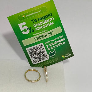 ARETES ARRACADAS C CIRCONIAS 14K 2 GR (NUEVO)