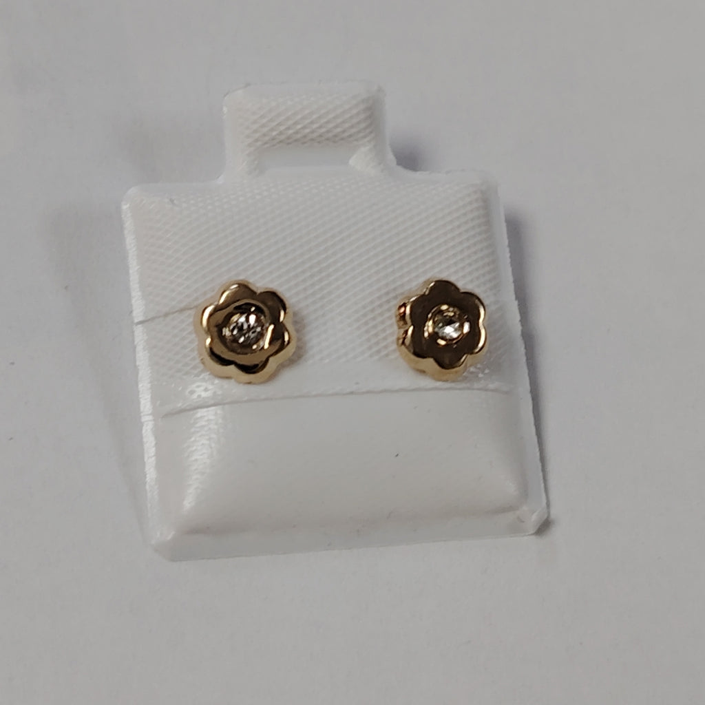 BROQUELES BROQUEL FIG FLOR C CIRCONIA 14K 0.2581 GR (NUEVO)
