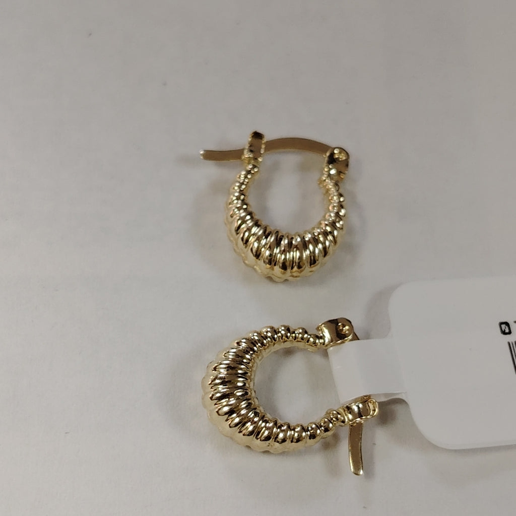 ARETES ARRACADA ESTRIADAS 14K 1.1 GR (NUEVO)
