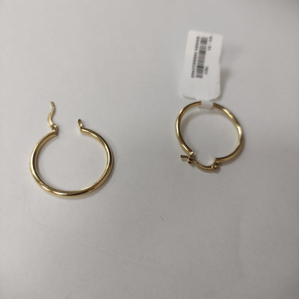 ARETES TEJIDO ARRACADAS LISAS 14K 1.5 GR (NUEVO)