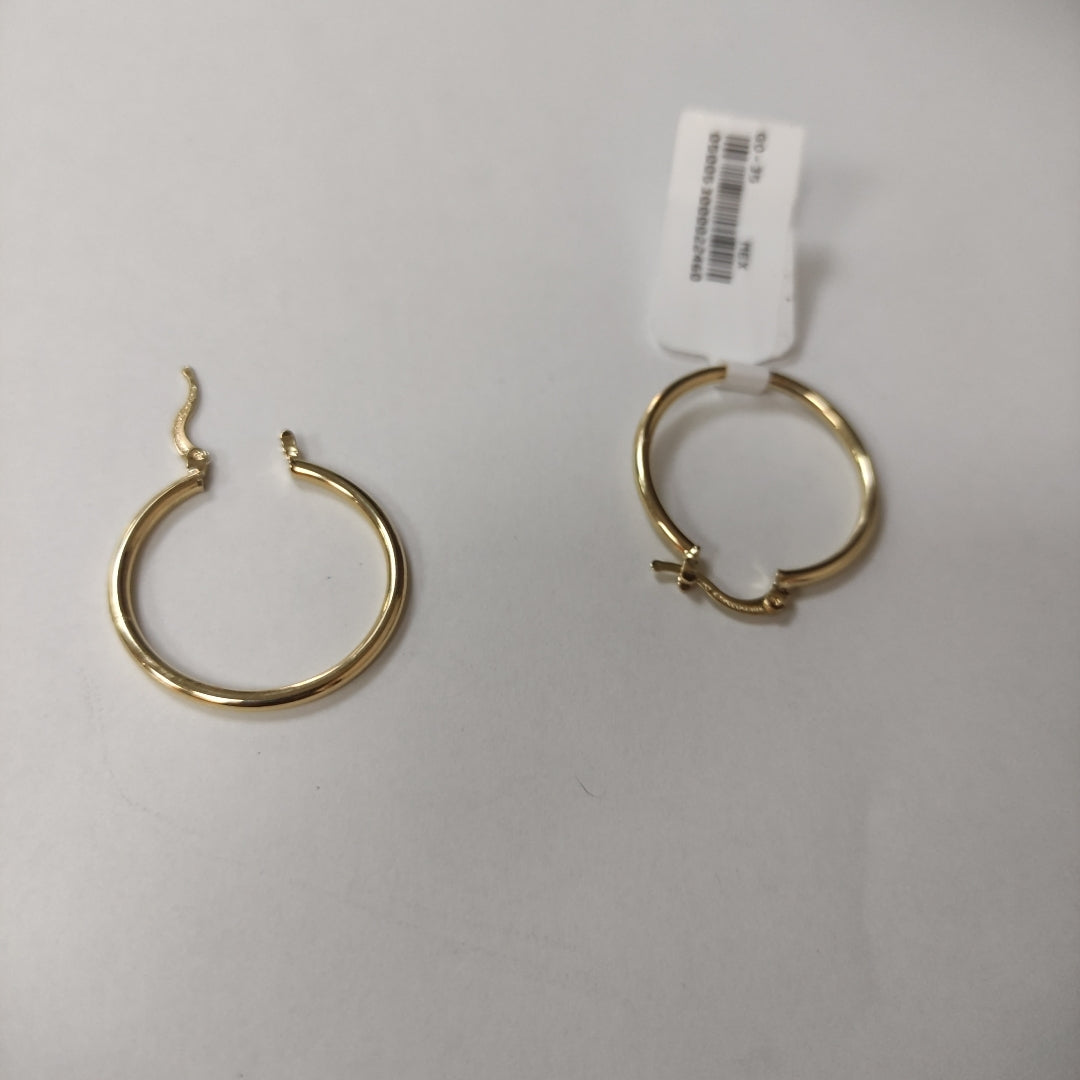 ARETES TEJIDO ARRACADAS LISAS 14K 1.5 GR (NUEVO)