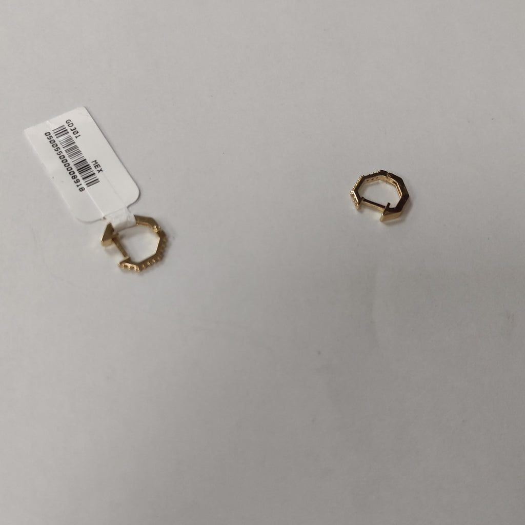 ARETES HUGGIES C CIRCONIAS 14K 1.7 GR (NUEVO)