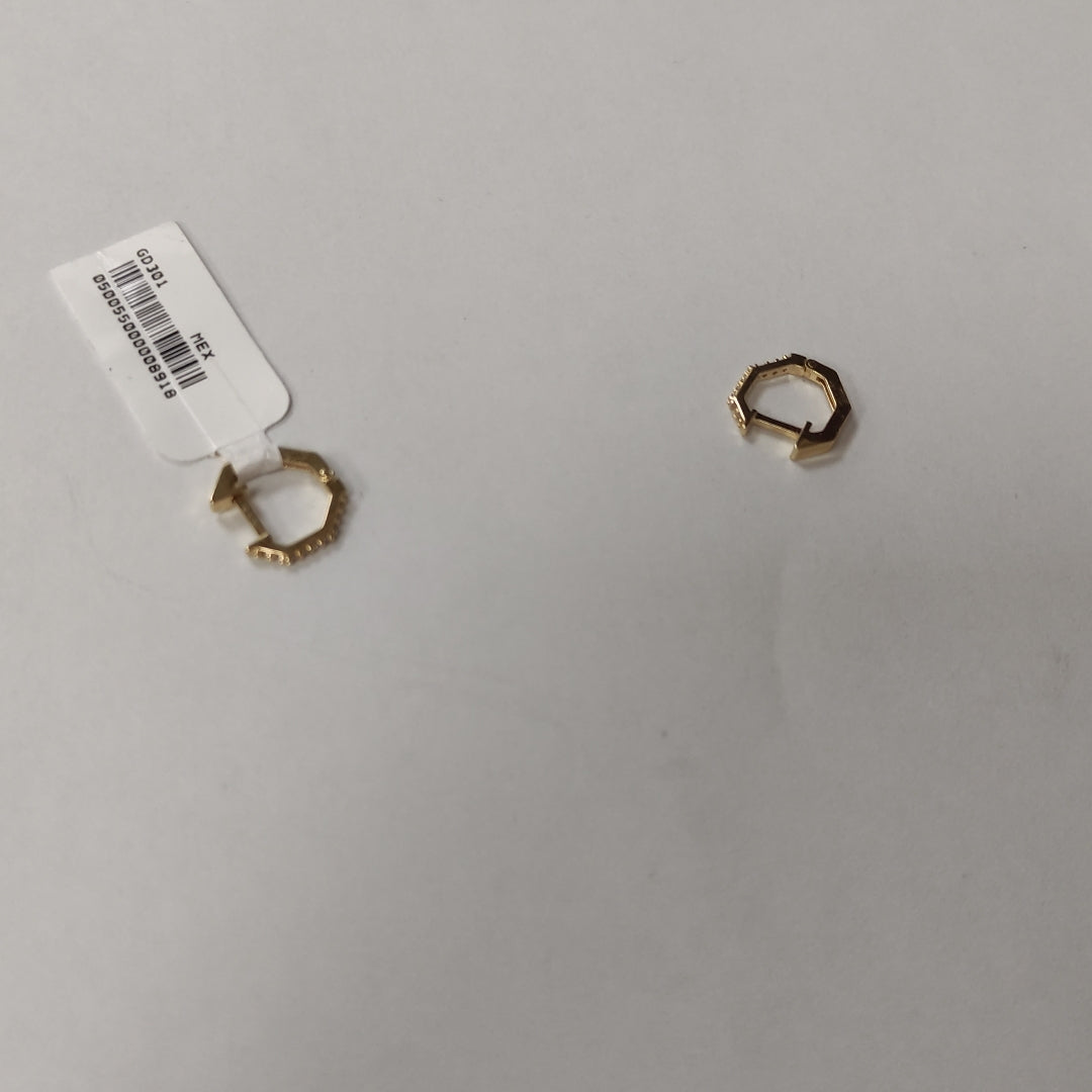 ARETES HUGGIES C CIRCONIAS 14K 1.7 GR (NUEVO)