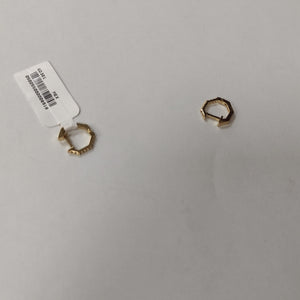 ARETES HUGGIES C CIRCONIAS 14K 1.7 GR (NUEVO)