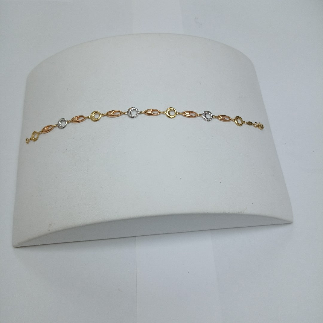 PULSERA ORO COMBINADO 14 K 1.4 GRMS (SEMINUEVO)