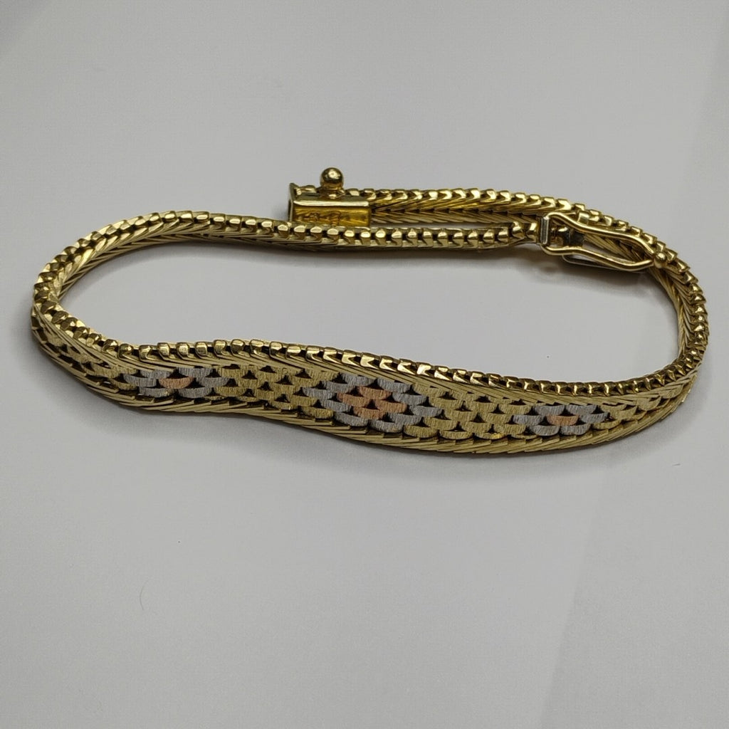PULSERA ORO, ORO COMBINADO 14 K 12.7 GRMS (SEMINUEVO)