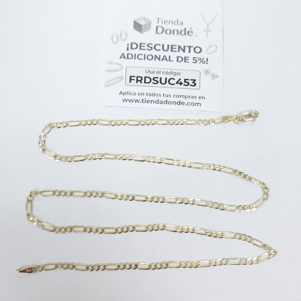 CADENA 3X1 14K 50 CM 4.6 GR (NUEVO)