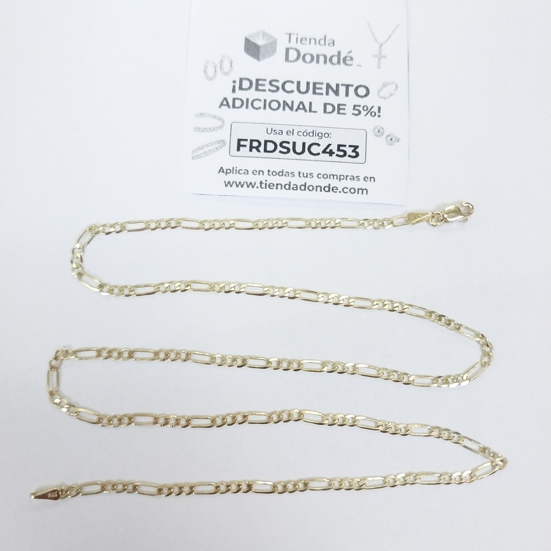 CADENA 3X1 14K 50 CM 4.6 GR (NUEVO)