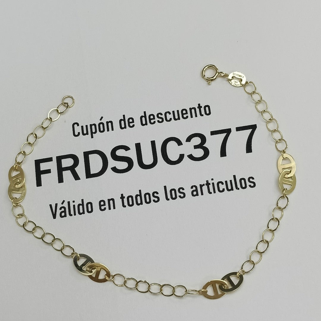 PULSERA ESPECIAL 14K 18 CM 1.5 GR (NUEVO)