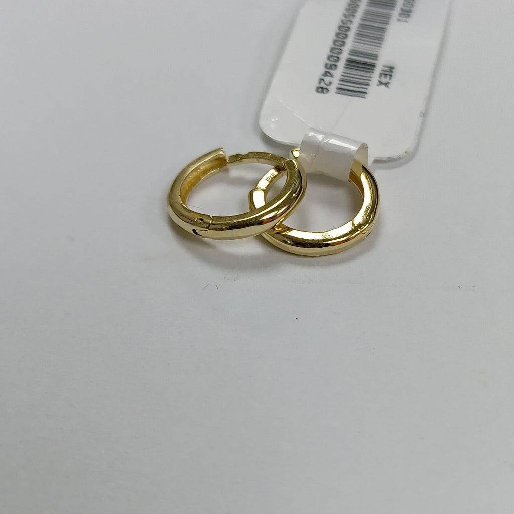 ARETES HUGGIES LISAS 14K 1.4 GR (NUEVO)