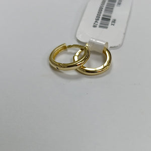 ARETES HUGGIES LISAS 14K 1.4 GR (NUEVO)