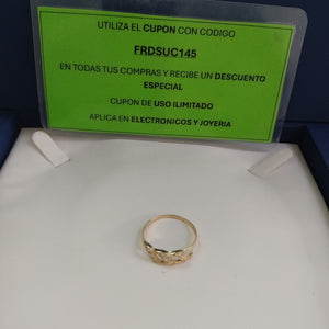 ANILLOS FIG FLOR C CIRCONIAS 14K TALLA 9 1.4 GR (NUEVO)