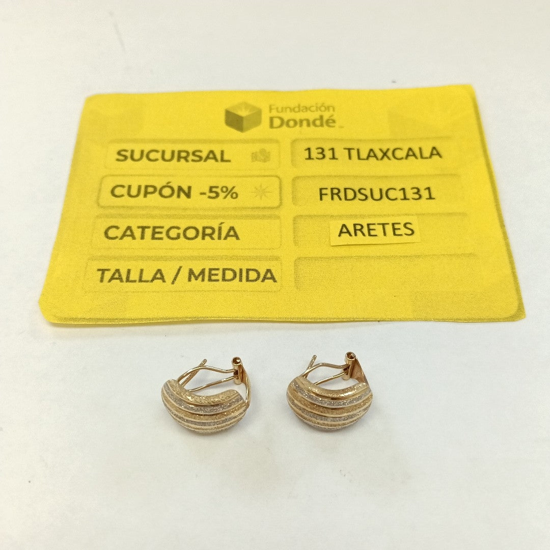 ARETES PAR ORO 14 K 2,10 GRMS (SEMINUEVO)