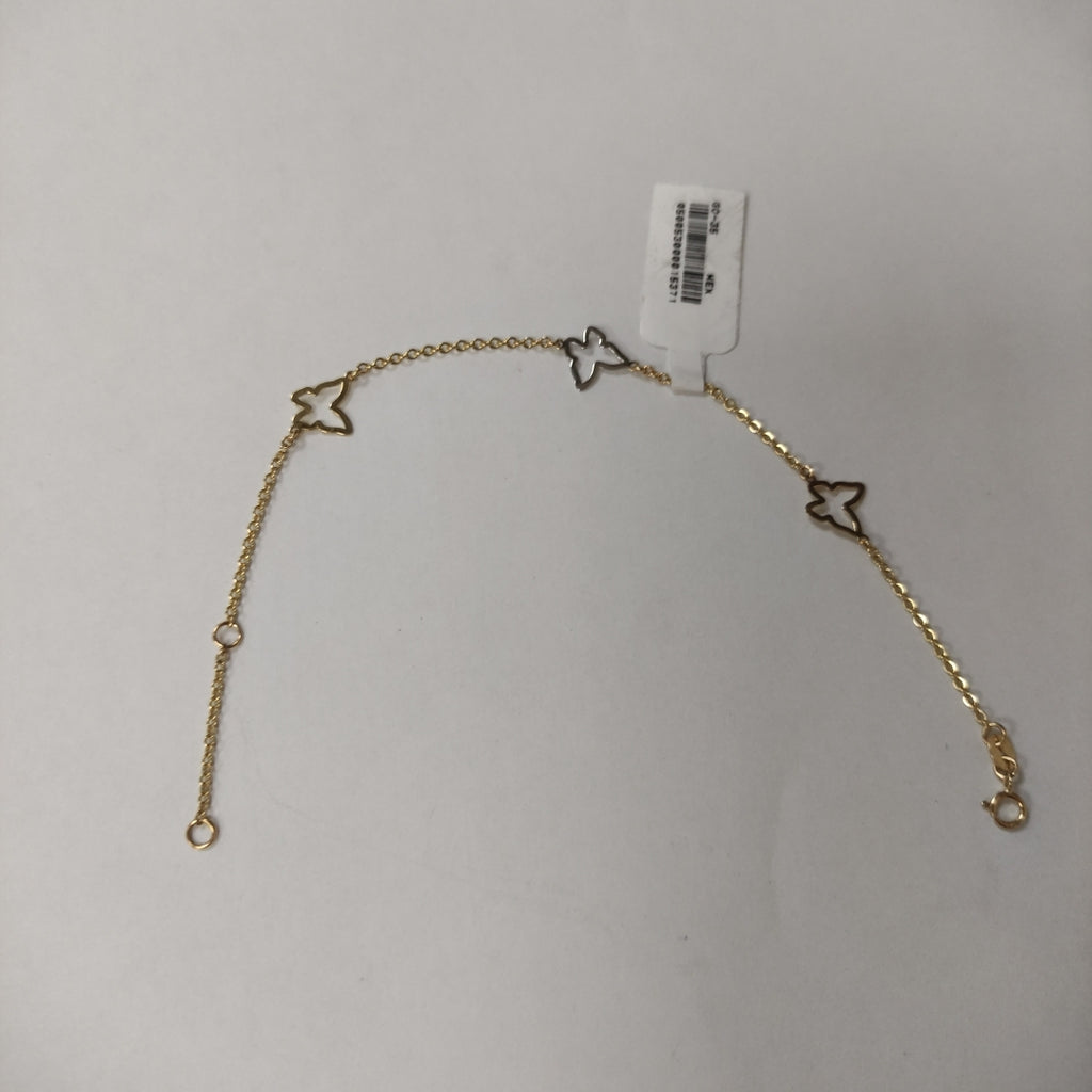 PULSERA ESPECIAL C MARIPOSAS 14K 18 CM 1.7 GR (NUEVO)