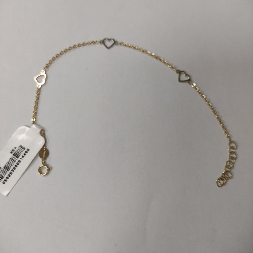 PULSERA ESPECIAL CON CORAZONES 10K 18 CM 1.2 GR (NUEVO)