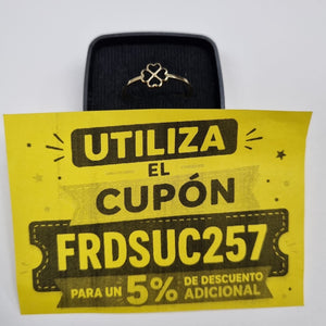 ANILLOS ANILLITO FIG TREBOL 10K TALLA 9 0.8 GR (NUEVO)