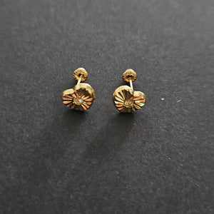 BROQUELES BROQUEL FIG CORAZON C CIRCONIA 14K 0.2603 GR (NUEVO)