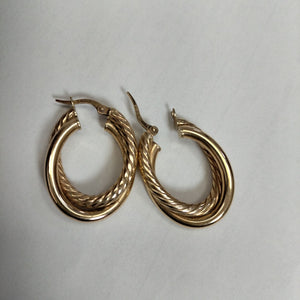 ARRACADAS PAR ORO 14 K 3.5 GRMS (SEMINUEVO)