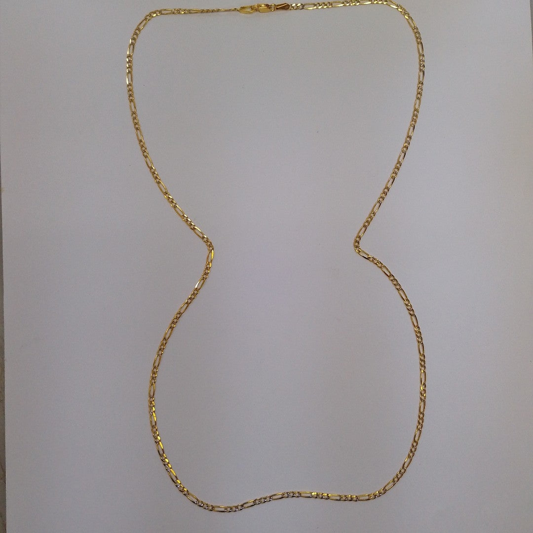 CADENA 3X1 DIAMANTADA 14K 60 CM 5 GR (NUEVO)