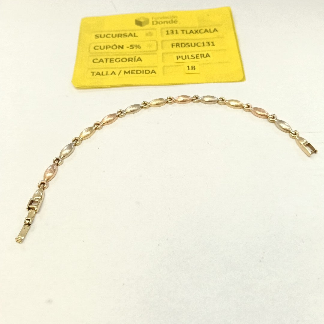 PULSERA ORO, ORO COMBINADO 14 K 6.5 GRMS (SEMINUEVO)
