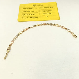 PULSERA ORO, ORO COMBINADO 14 K 6.5 GRMS (SEMINUEVO)