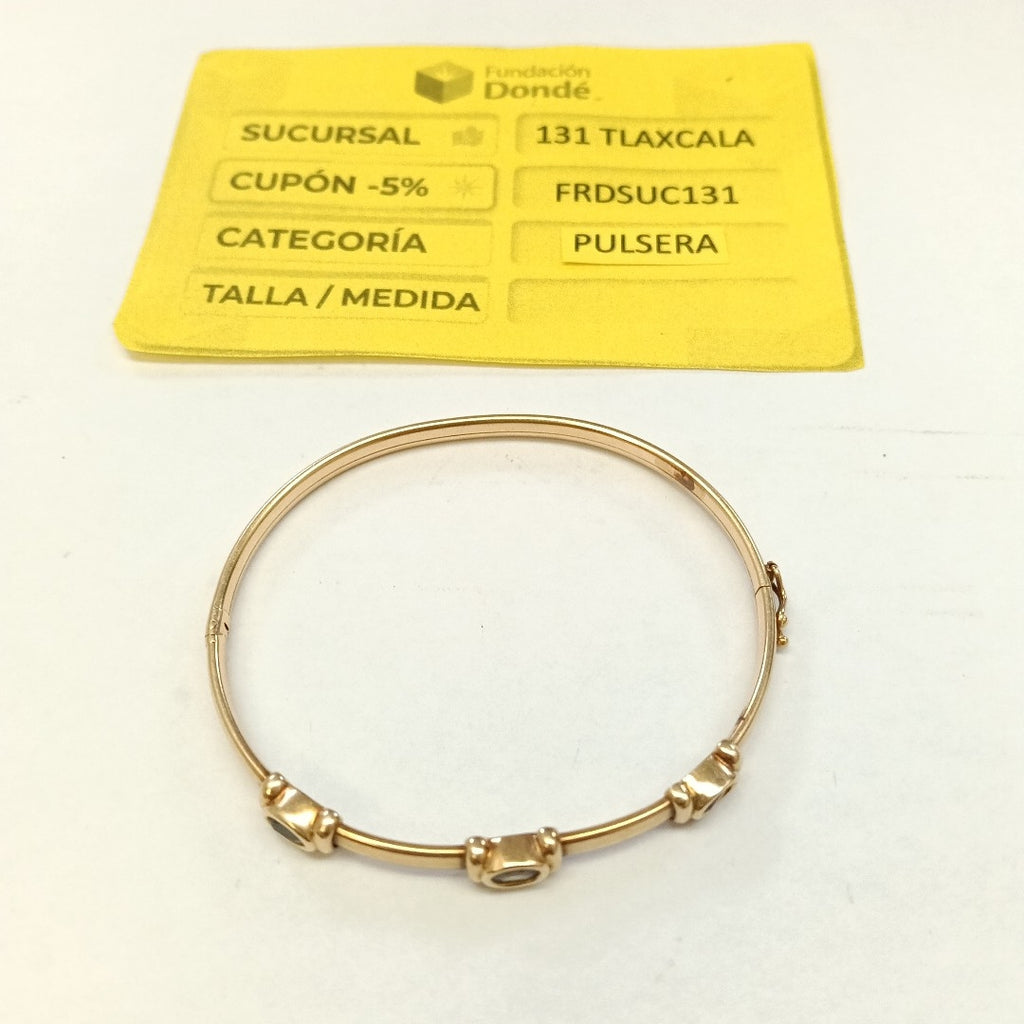 PULSERA RIGIDA ORO, ORO COMBINADO 14 K 7.5 GRMS (SEMINUEVO)