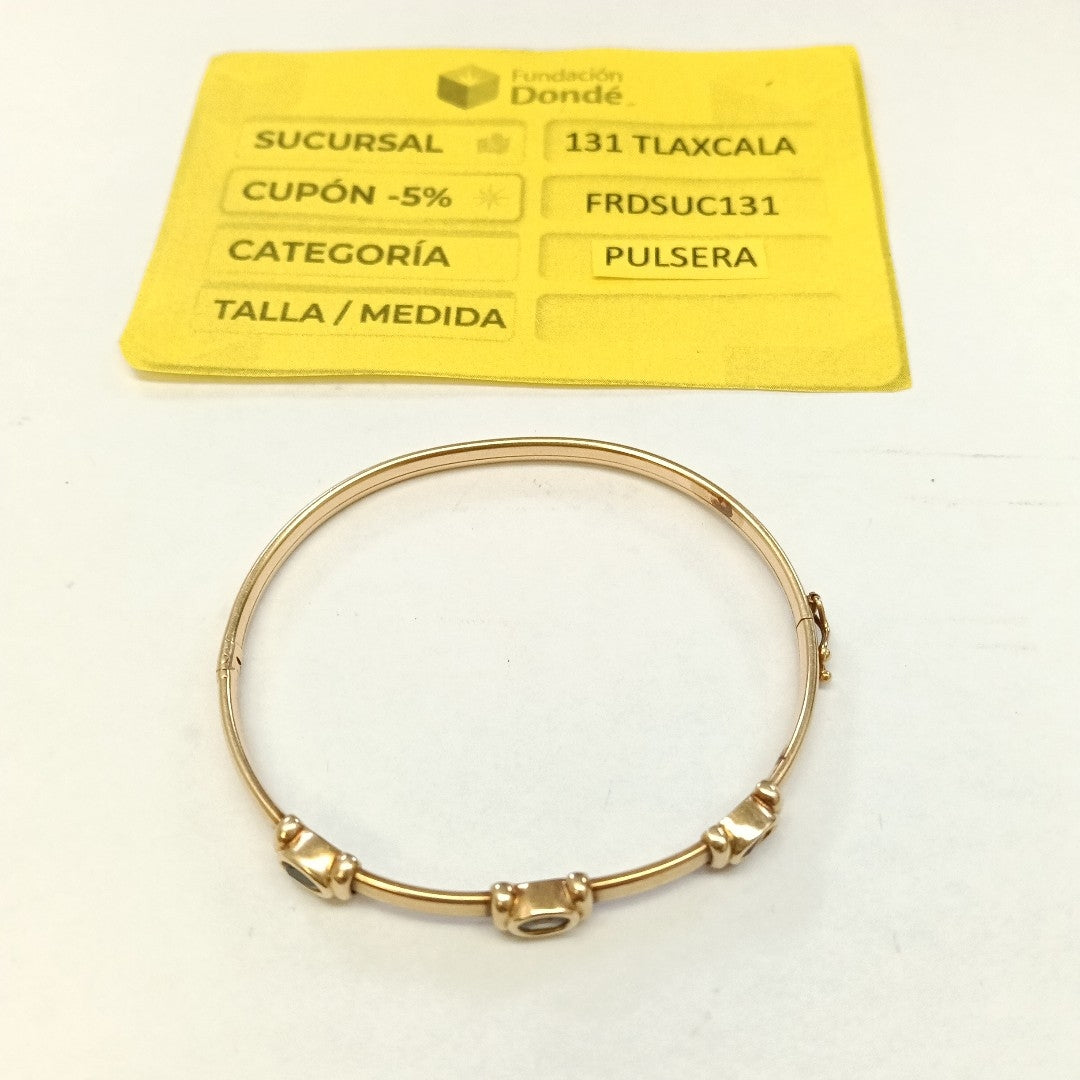 PULSERA RIGIDA ORO, ORO COMBINADO 14 K 7.5 GRMS (SEMINUEVO)