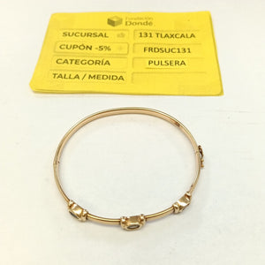 PULSERA RIGIDA ORO, ORO COMBINADO 14 K 7.5 GRMS (SEMINUEVO)