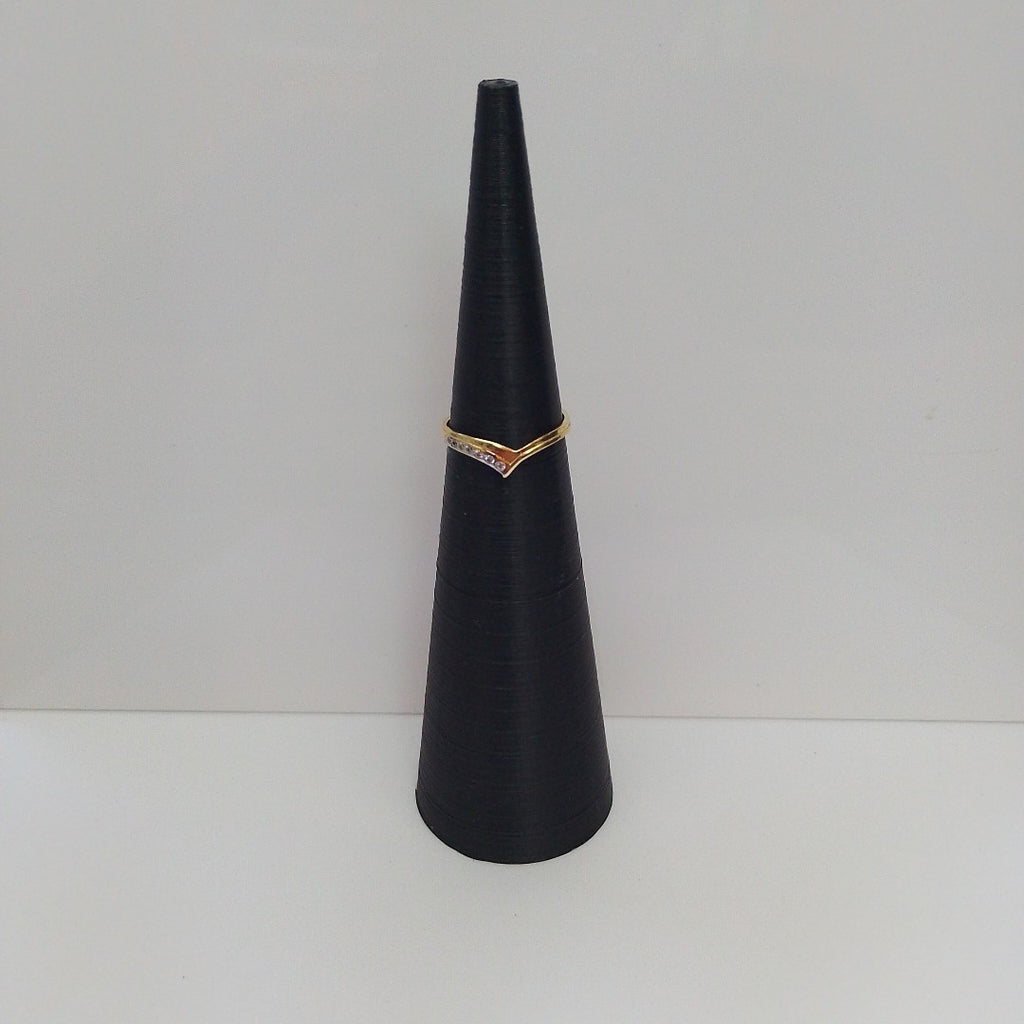 ANILLOS CON CIRCONIAS 14K TALLA 7 1 GR (NUEVO)