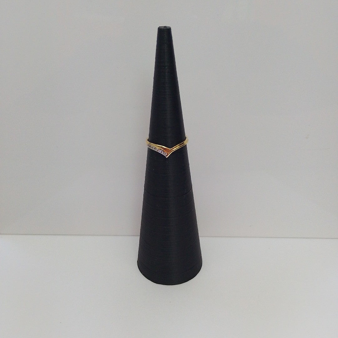 ANILLOS CON CIRCONIAS 14K TALLA 7 1 GR (NUEVO)