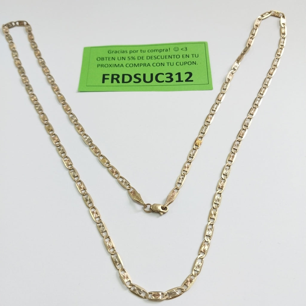CADENA ORO, ORO COMBINADO 10 K 13 GRMS (SEMINUEVO)
