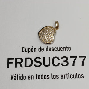 DIJE CORAZON CON CIRCONIAS 14K 1.8 GR (NUEVO)