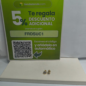 BROQUELES PAR ORO 14 K 0,80 GRMS (SEMINUEVO)
