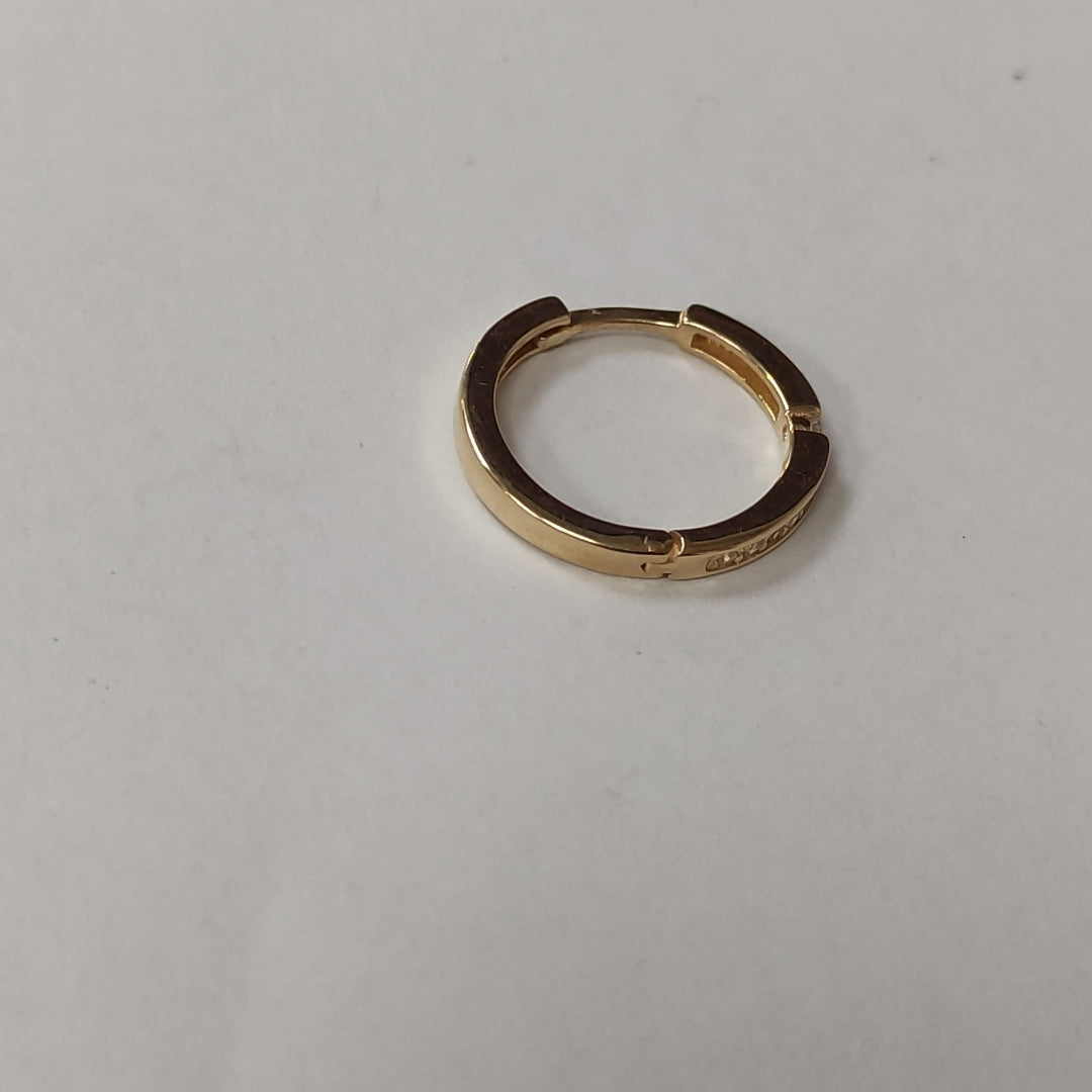 ARETES ARRACADAS LISAS 14K 2.3 GR (NUEVO)