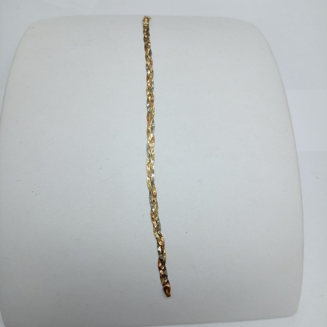 PULSERA ORO, ORO COMBINADO 14 K 1.2 GRMS (SEMINUEVO)