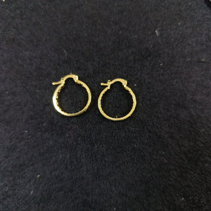 ARETES TEJIDO ARRACADAS TIPO GRECAS 14K 2 GR (NUEVO)