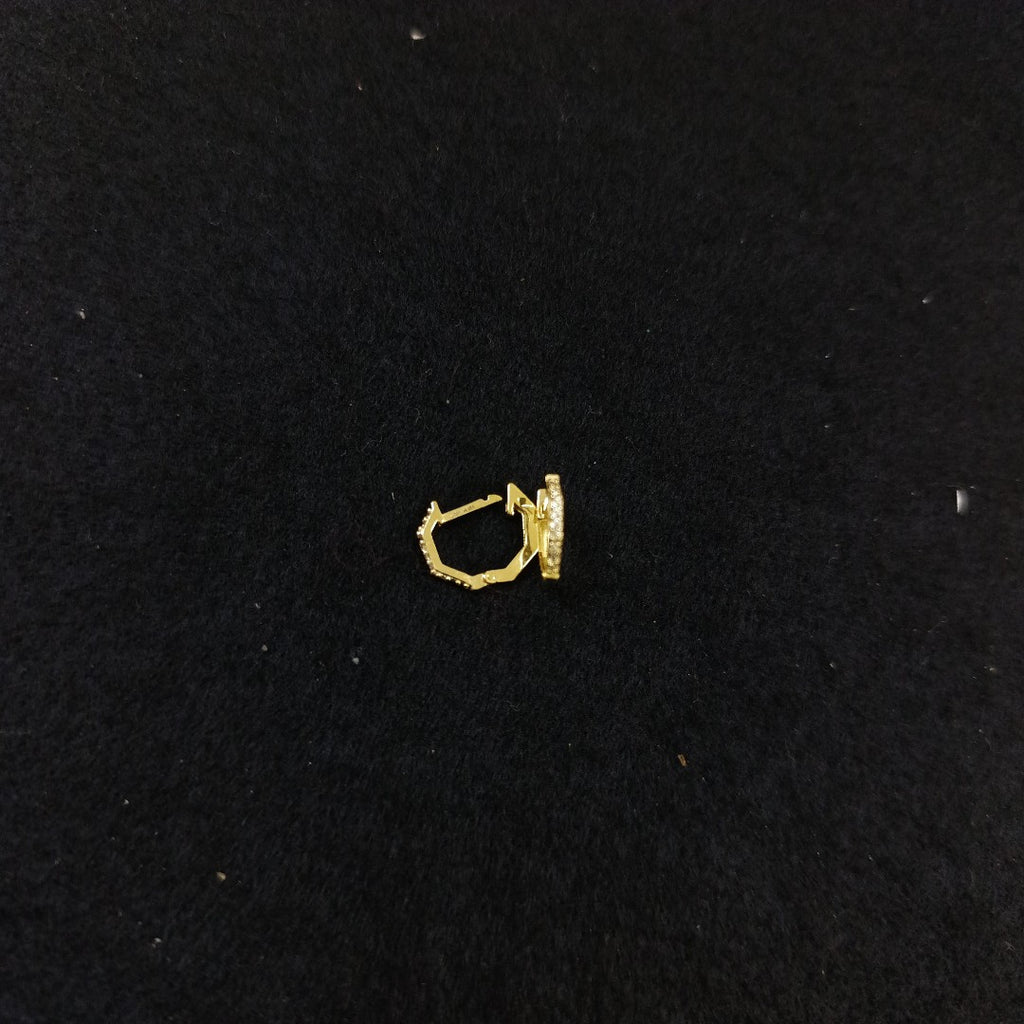ARETES HUGGIES C CIRCONIAS 14K 1.6 GR (NUEVO)