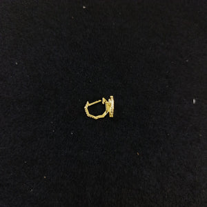 ARETES HUGGIES C CIRCONIAS 14K 1.6 GR (NUEVO)