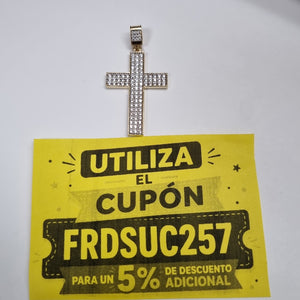 DIJE CRUZ C CIRCONIAS 14K 4.7 GR (NUEVO)
