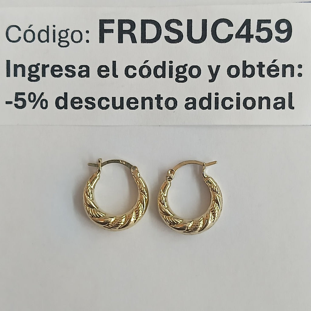 ARRACADAS ORO 10K 0.7 (NUEVO)