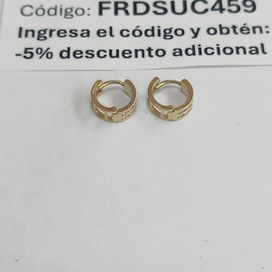 ARETES HUGGIES C CIRCONIAS 14K 1.8 GR (NUEVO)