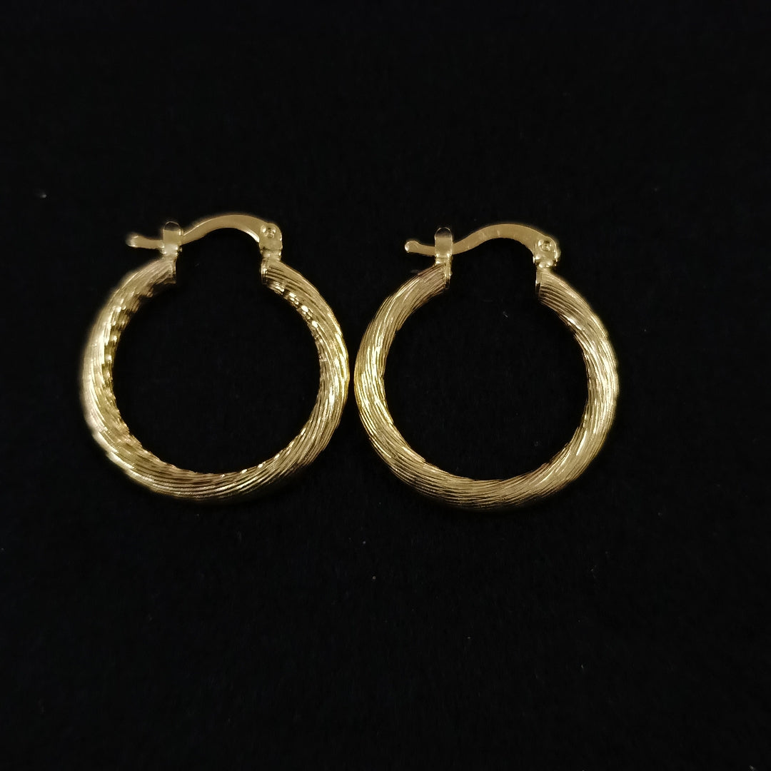 ARETES TEJIDO ARRACADAS ASTRIADAS 14K 2.8 GR (NUEVO)