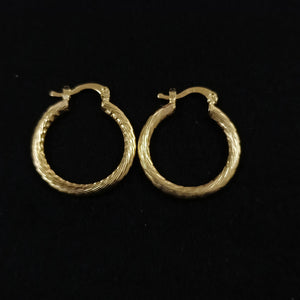 ARETES TEJIDO ARRACADAS ASTRIADAS 14K 2.8 GR (NUEVO)
