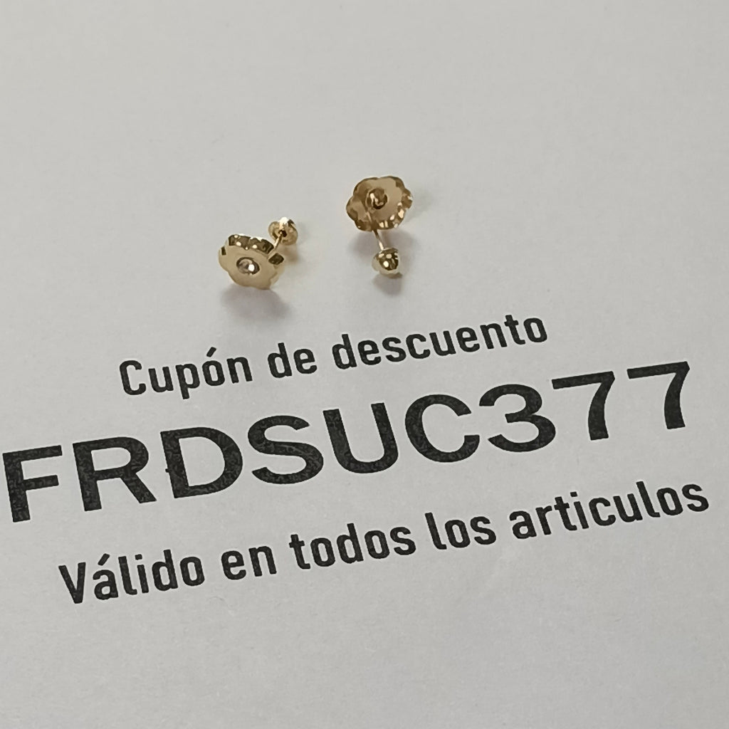 BROQUELES BROQUEL FIG FLOR C CIRCONIA 14K 0.2581 GR (NUEVO)